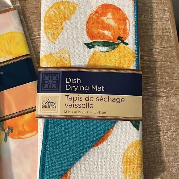 Home Collection Kitchen Towels and Tablecloth and Dish Drying Mat Set - Picture 4 of 7